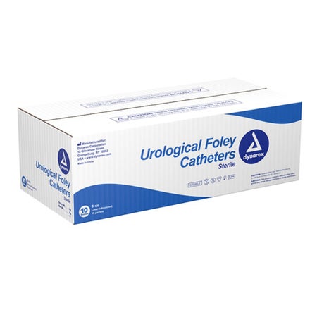 Foley Catheter 2-Way Standard Tip 5 cc Balloon 26 Fr. Silicone Coated Latex