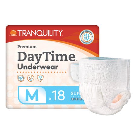 Absorbent Underwear Tranquility® Premium DayTime™ Pull On with Tear Away Seams Adult Medium Unisex Disposable Heavy Absorbency