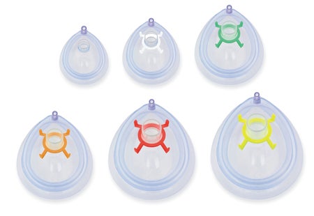 Anesthesia Mask Venticaire® Tail Valve Style Neonatal Size 0 Hook Ring