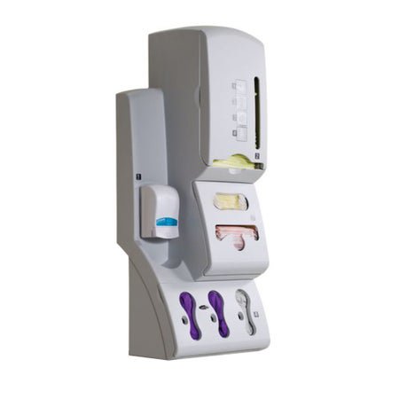 PPE Dispenser Module Halyard Wall Mount or Rolling Stand (Sold Separately) White 19.6 X 17.3 X 50-1/2 Inch Powder-Coated Steel