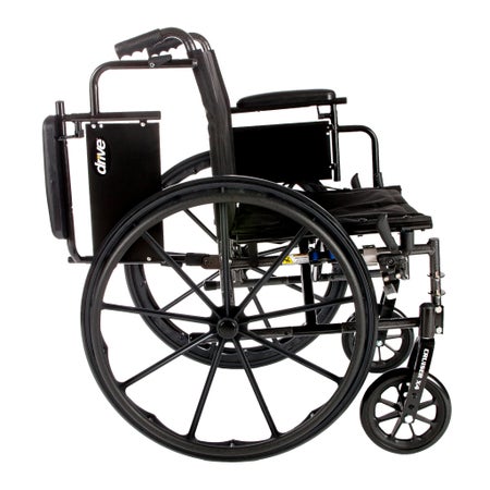 Wheelchair drive™ Infinity Dual Axle Desk Length Arm Swing-Away Footrest Black Upholstery 16 Inch Seat Width Adult 300 lbs. Weight Capacity