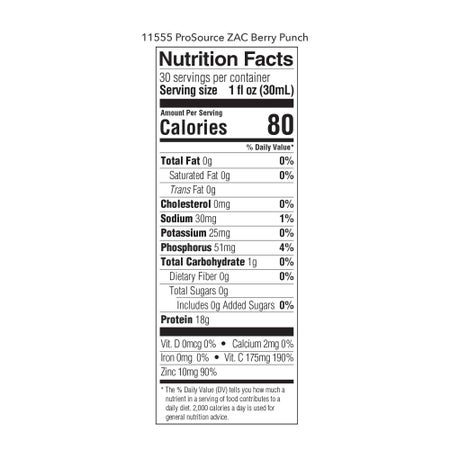 Oral Supplement ProSource ZAC™ Berry Punch Flavor Liquid 32 oz. Bottle