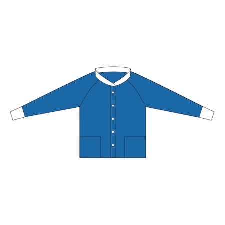 Warm-Up Jacket Barrier® Blue X-Large Hip Length Spunbond Nonwoven Disposable