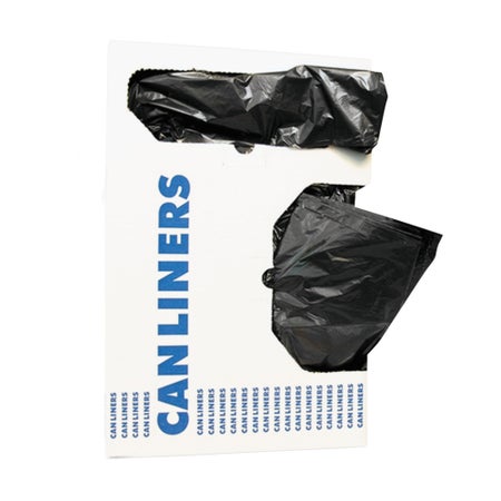 Trash Bag Heritage™ 16 gal. 0.35 mil 24 X 32 Inch Black Refuse Duty Star Seal Bottom Flat Pack