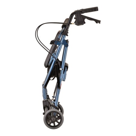 4 Wheel Rollator GetGO Petite Blue Adjustable Height / Folding Aluminum Frame