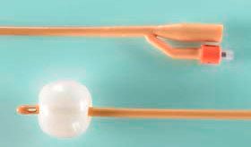 Foley Catheter Lubri-Sil™I.C. 2-Way Coude Tip 5 cc Balloon 14 Fr. Antimicrobial Coated Silicone