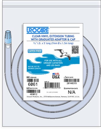 Drainage Tubing Urocare® 9/32 X 60 Inch, Clear, Graduated Adapter and Cap