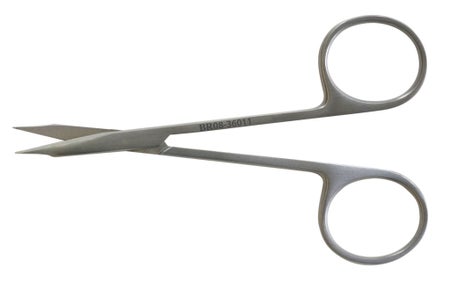 Tenotomy Scissors BR Surgical Stevens 4-1/4 Inch Length OR / Surgical Grade German Stainless Steel NonSterile Finger Ring Handle Straight Sharp Tip / Sharp Tip