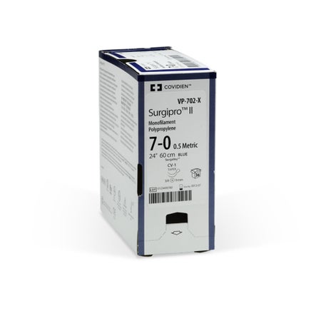 Nonabsorbable Suture with Needle Surgipro™ II Polypropylene CV-22 1/2 Circle Taper Point Needle Size 4-0 Monofilament