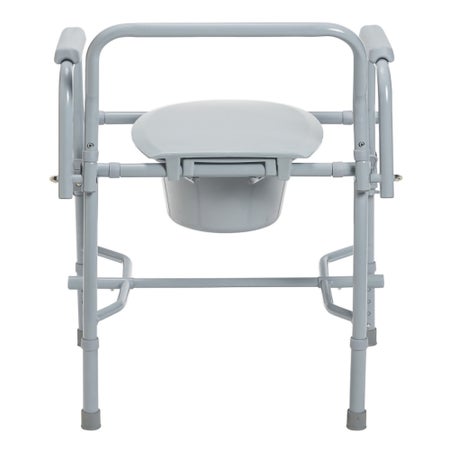 Commode Chair drive™ Drop Arms Steel Frame Back Bar 13-3/4 Inch Seat Width 300 lbs. Weight Capacity