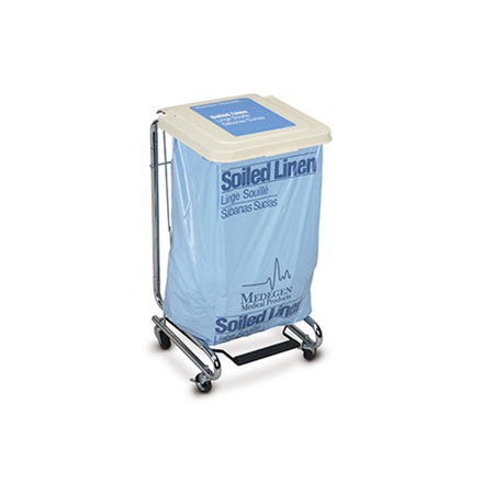 Hamper Stand Soiled Linen 30 to 33 gal. Capacity Foot Pedal Flat Lid