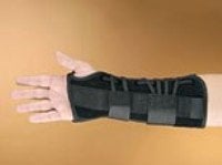 Wrist Brace Aluminum / Poly-Felt / Suede Right Hand Black X-Small