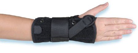 Wrist Brace Aluminum / Poly-Felt / Suede Left Hand Black Large
