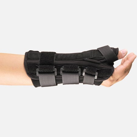 Wrist / Thumb Splint Phomfit™ Aluminum / Foam / Nylon / Polyester Right Hand Black Large