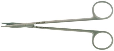 Dissecting Scissors BR Surgical Reynolds-Jamison 6 Inch Length OR / Surgical Grade German Stainless Steel NonSterile Finger Ring Handle Curved Blunt Tip / Blunt Tip
