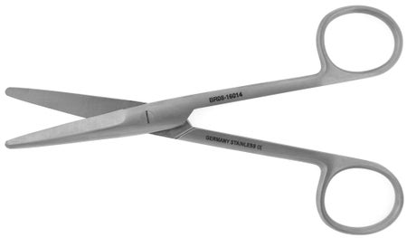 Dissecting Scissors BR Surgical Mayo 14 Inch Length OR / Surgical Grade German Stainless Steel NonSterile Finger Ring Handle Curved Blunt Tip / Blunt Tip