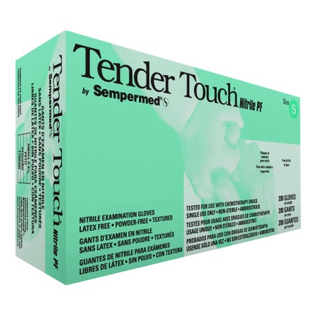 Exam Glove Tender Touch® 200 Small NonSterile Nitrile Standard Cuff Length Textured Fingertips Lavender Chemo Tested / Fentanyl Tested