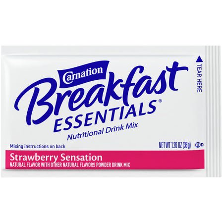 Oral Supplement Carnation Breakfast Essentials® Strawberry Sensation Flavor Powder 1.26 oz. Individual Packet