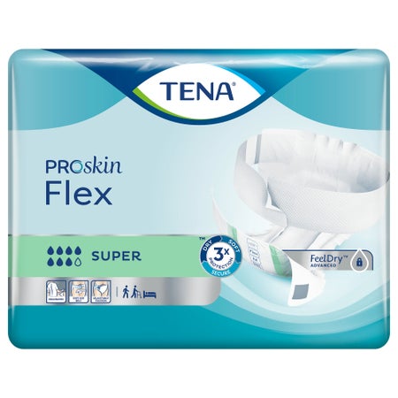 Incontinence Belted Undergarment TENA® ProSkin™ Flex Super Adult Size 20 Unisex Disposable Heavy Absorbency