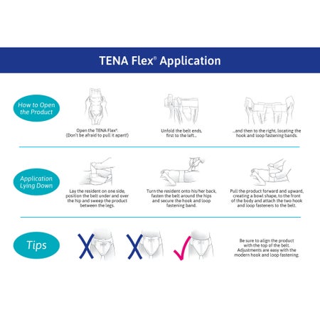 Incontinence Belted Undergarment TENA® ProSkin™ Flex Super Adult Size 20 Unisex Disposable Heavy Absorbency
