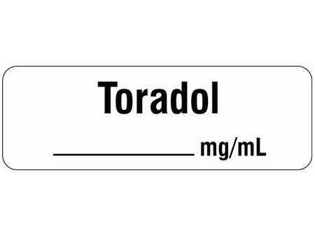 Drug Label Shamrock Syringe Label TORADOL / _____ mg / mL White 1/2 X 1 Inch