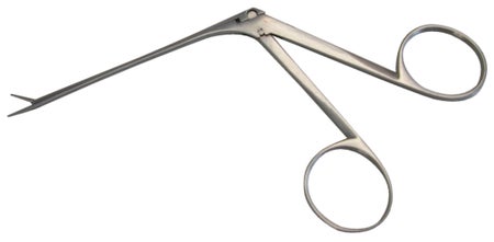 Ear Forceps BR Surgical 3-1/4 Inch Length OR / Surgical Grade German Stainless Steel NonSterile NonLocking Finger Ring Handle Straight Serrated Tips