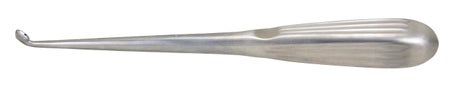 Bone Curette Miltex® Spratt 9 Inch Length Hollow Handle with Grooves Size 0 Tip Angled Oval Cup Tip