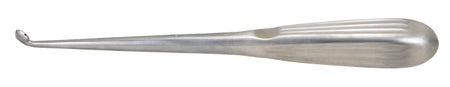 Bone Curette Miltex® Spratt 9 Inch Length Hollow Handle with Grooves Size 000 Tip Angled Oval Cup Tip