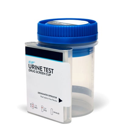 Drugs of Abuse Test Kit iCup® A.D. COC, mAMP/MET, OPI, PCP, THC (OX, pH, SG) 25 Tests CLIA Non-Waived