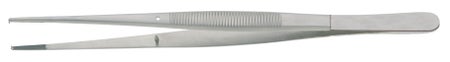 Tissue Forceps BR Surgical Potts-Smith 10 Inch Length OR / Surgical Grade German Stainless Steel NonSterile NonLocking Thumb Handle Straight Serrated Tips with 1 X 2 Teeth