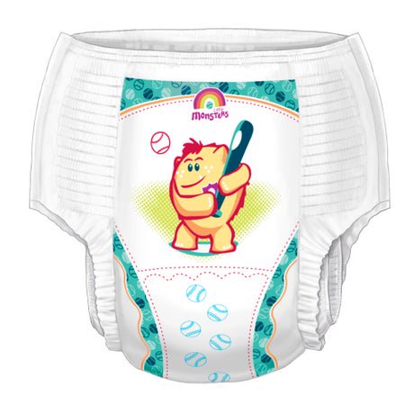 Male Toddler Training Pants Cardinal Health™ Wings™ Pull On with Tear Away Seams Size 2T to 3T Disposable Heavy Absorbency
