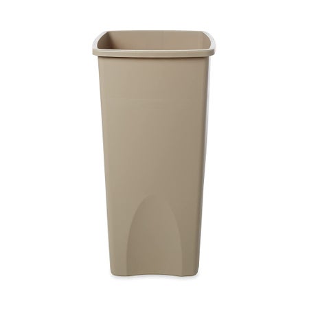Trash Can Rubbermaid® Untouchable® 92 Quart / 23 gal. Beige LLDPE Square