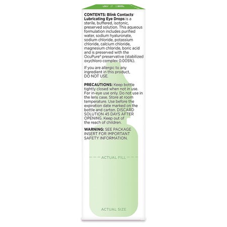 Contact Lens Solution Blink Contacts 0.34 oz. Solution