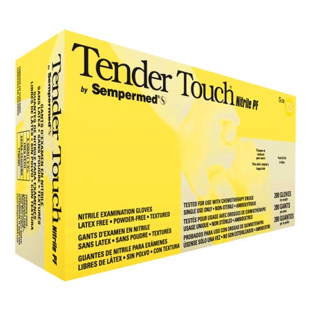 Exam Glove Tender Touch® 200 X-Small NonSterile Nitrile Standard Cuff Length Textured Fingertips Lavender Chemo Tested / Fentanyl Tested