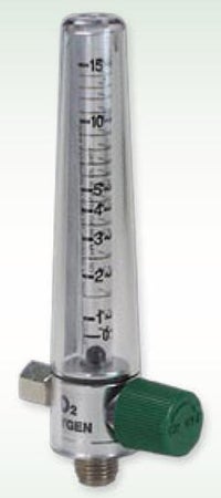 Precision Medical® Medical Air Flowmeter Adjustable with 1 Power Take-Off 0 - 15 LPM DISS Hand Tight Adapter