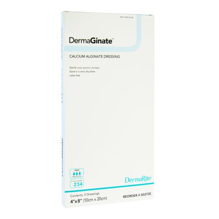 Alginate Dressing DermaGinate® 4 X 8 Inch Rectangle