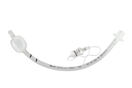Cuffed Endotracheal Tube Flexicare® VentiSeal Curved 10.0 mm ID Adult Murphy Eye
