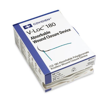 Absorbable Suture with Needle V-Loc™ 180 Polyglyconate CV-23 1/2 Circle Taper Point Needle Size 3-0 Barbed Monofilament
