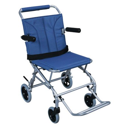 Transport Chair Super Light 18 Inch Seat Width Desk Length Arm Elevating Legrest Aluminum Frame