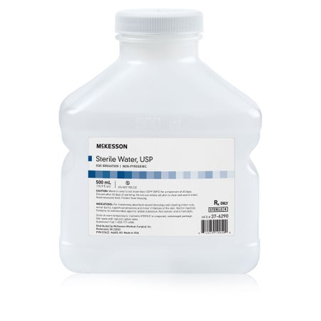 Irrigation Solution - OTC McKesson Sterile Water for Irrigation Not for Injection Bottle, Screw Top 500 mL