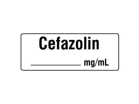 Drug Label Shamrock Syringe Label Cefazolin____mg/mL White 1/2 X 1 Inch