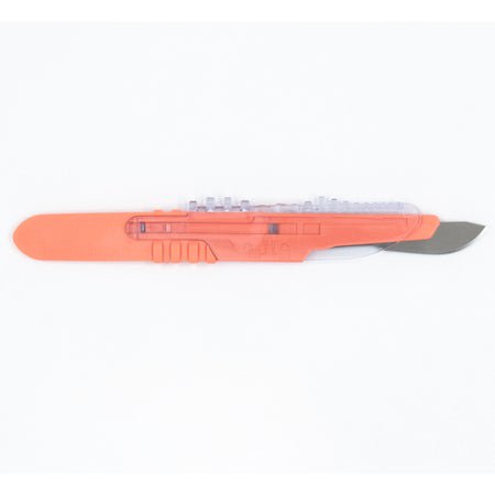 Safety Scalpel No. 22 Polymer Coated Stainless Steel / Plastic Classic Grip Handle NonSterile Disposable