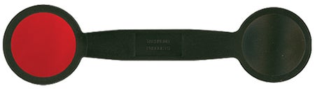 GOOD-LITE® Eye Occluder 9-1/2 Inch Length Double End Style 45º Angled Black / Red Plastic