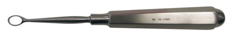 Dermal Curette BR Surgical Piffard 6-1/4 Inch Length Hexagonal Handle Size 1 Tip Straight Fenestrated Oval Tip