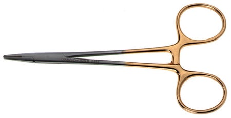 Needle Holder Snowden-Pencer™ Diamond Jaw Par 4-1/2 Inch Length 7,000 Teeth per Square Inch Finger Ring Handle