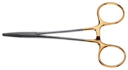 Needle Holder Snowden-Pencer™ Halsey 5 Inch Length Serrated Jaw Finger Ring Handle