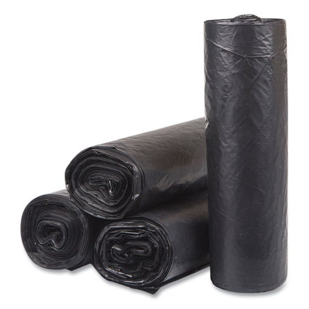 Trash Bag Inteplast Group 33 gal. 16 Mic. 33 X 40 Inch Black Extra Heavy Duty Star Seal Bottom Coreless Roll