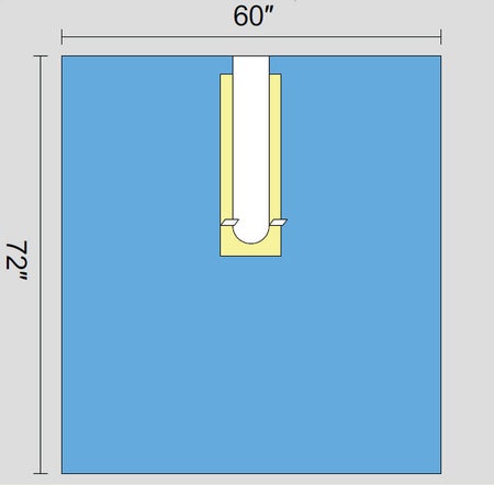 Orthopedic Drape U-Drape 60 W X 72 L Inch Sterile