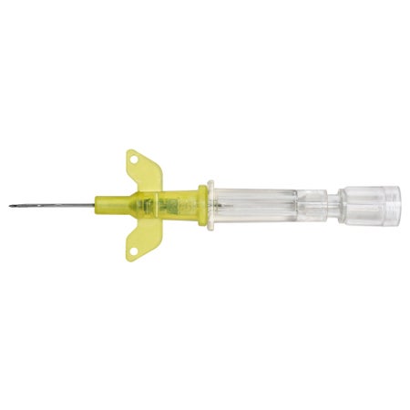 Peripheral IV Catheter Introcan Safety® 24 Gauge 0.55 Inch Polyurethane Winged Hub Non Blood Control Passive Safety