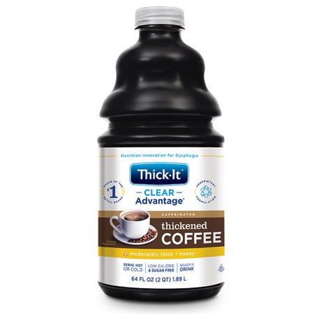 Thickened Beverage Thick-It® Clear Advantage® 64 oz. Bottle Coffee Flavor Liquid IDDSI Level 3 Moderately Thick/Liquidized